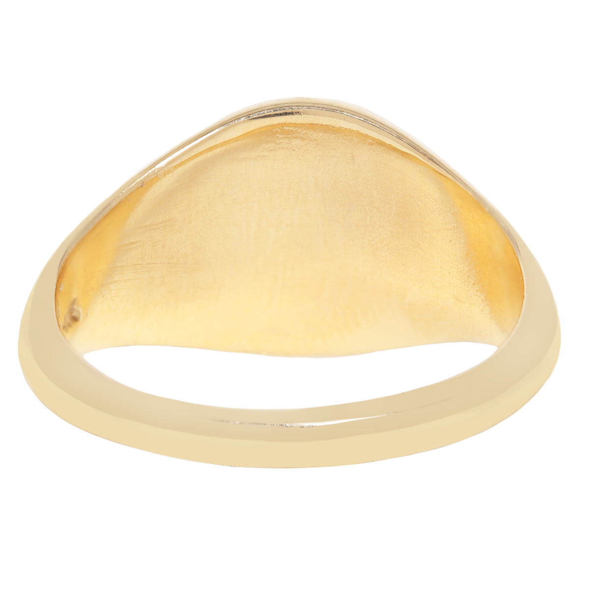 Round Gold Signet Ring