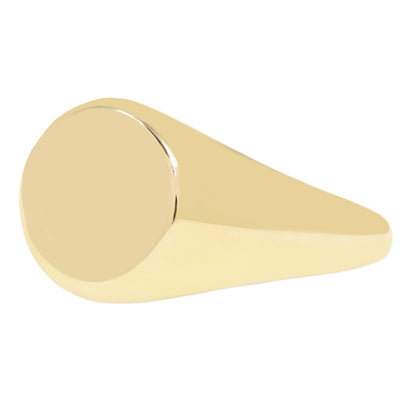 Round Gold Signet Ring