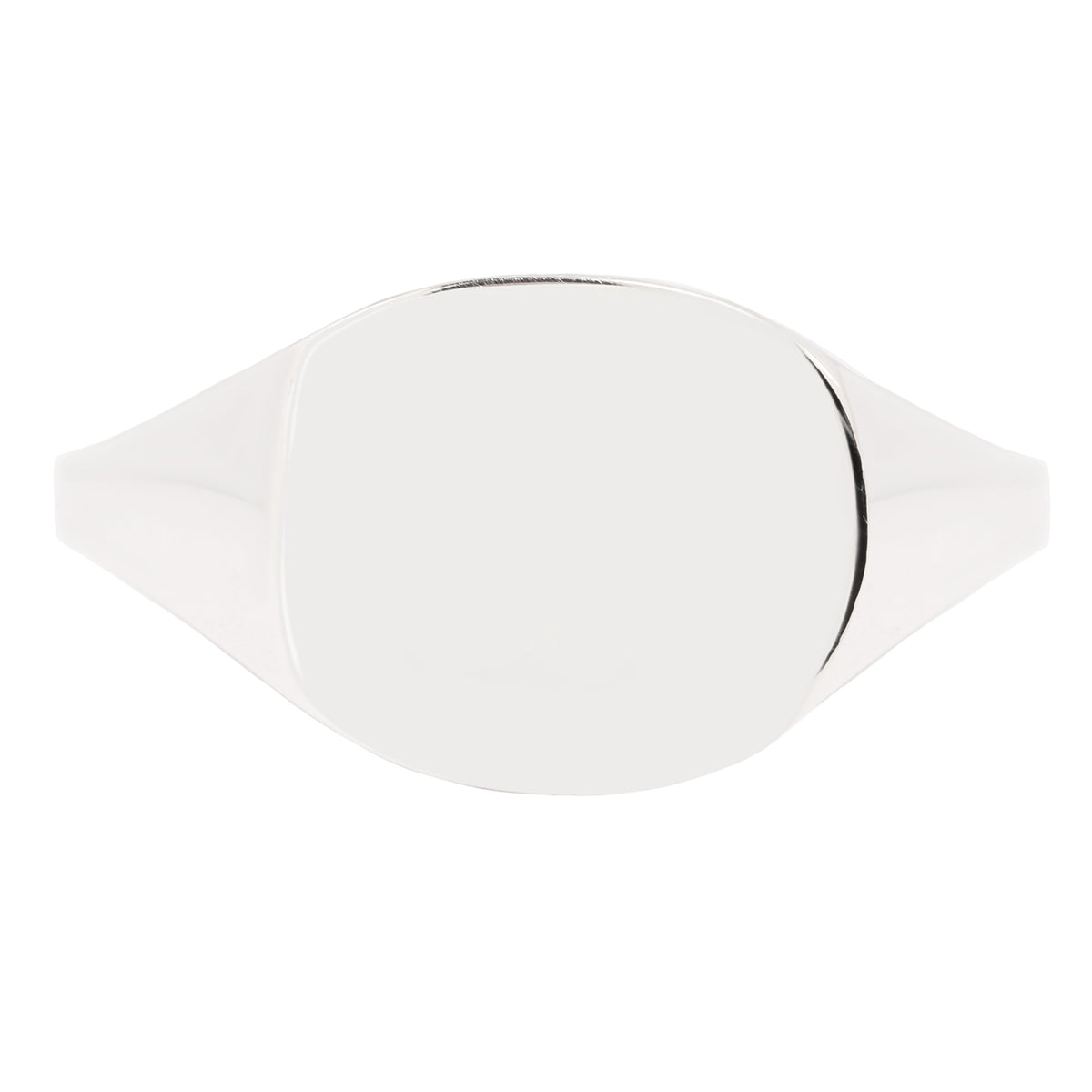 Silver square ring on a white background