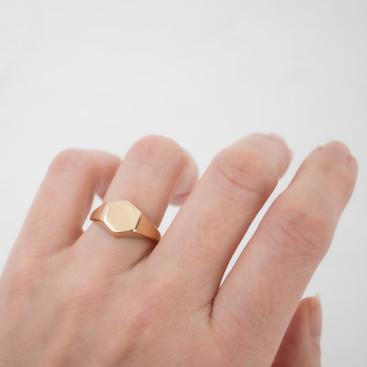 Hexagon Signet Ring