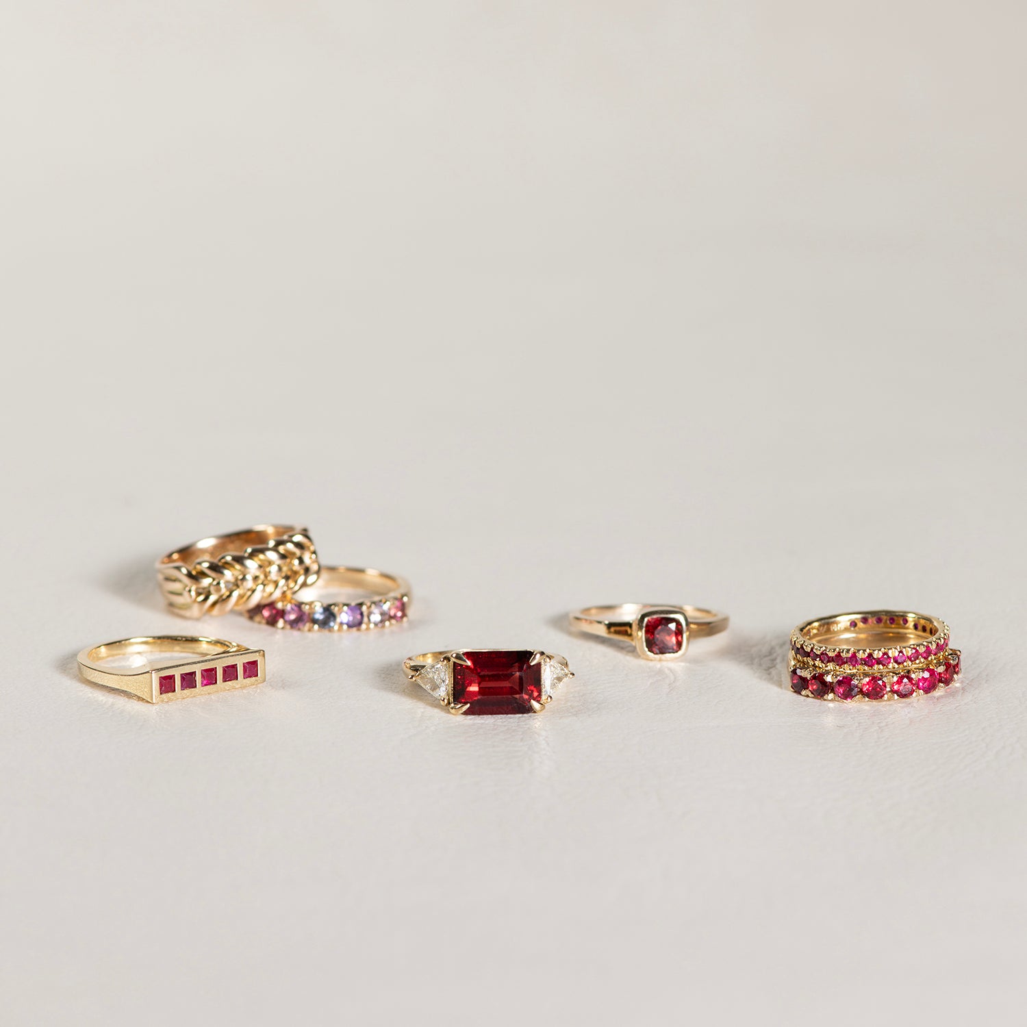 Garnet Cushion Ring
