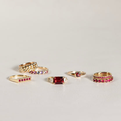 Garnet Cushion Ring