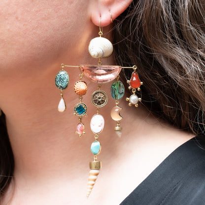 Multi Charm Balance Drop Earrings