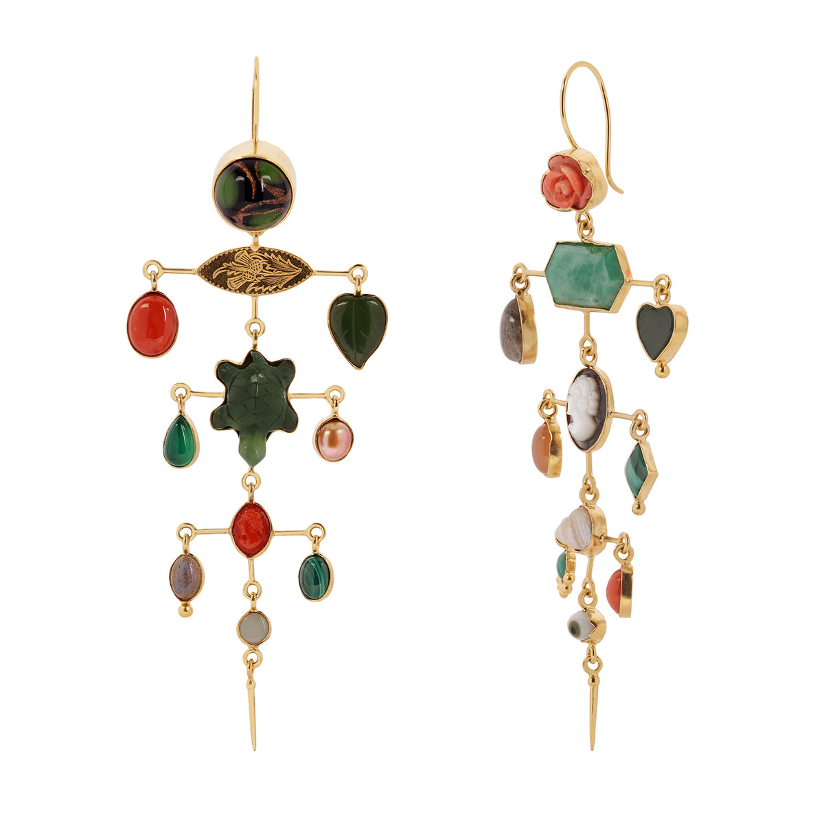 Multilayer Balance Victorian Drop Earrings