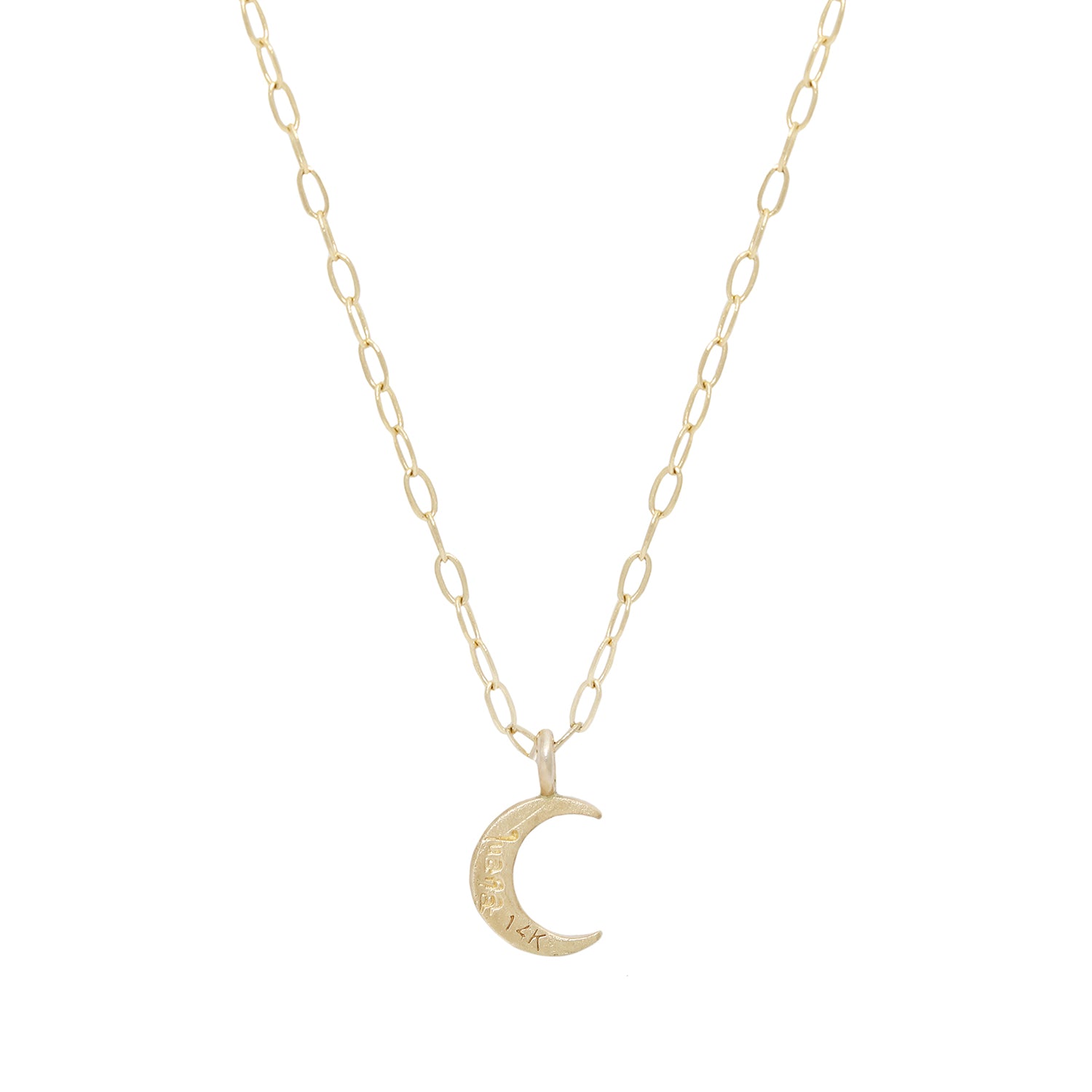 Tiny Gold Crescent Moon Necklace