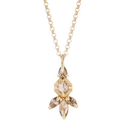 Multi Diamond Drop Necklace