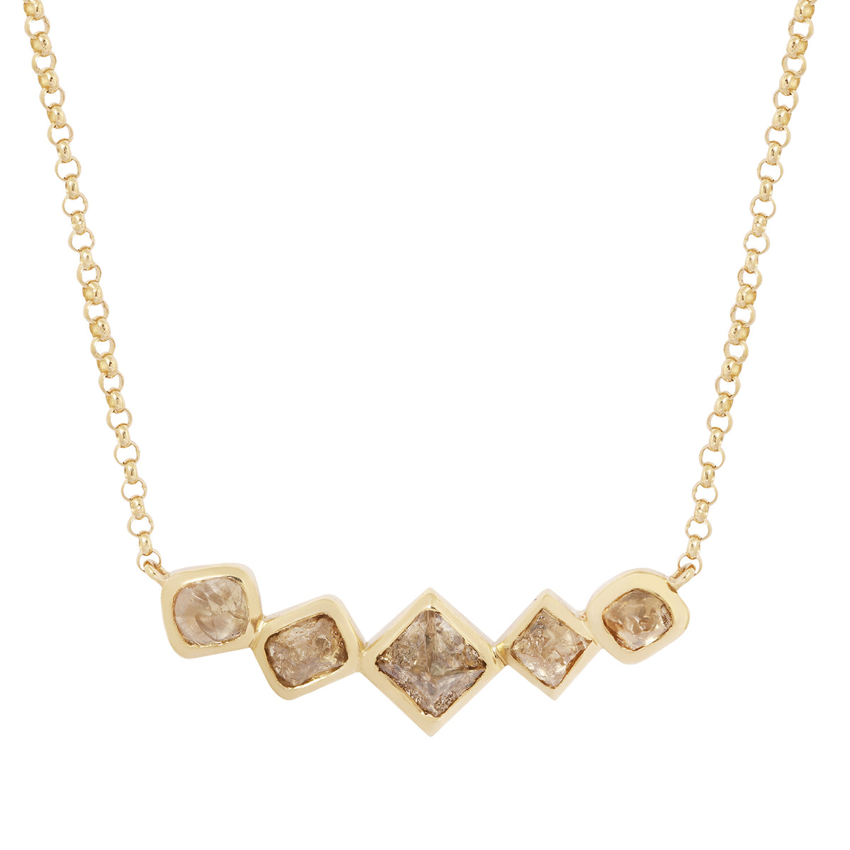 Pyramid Peaks Diamond Necklace