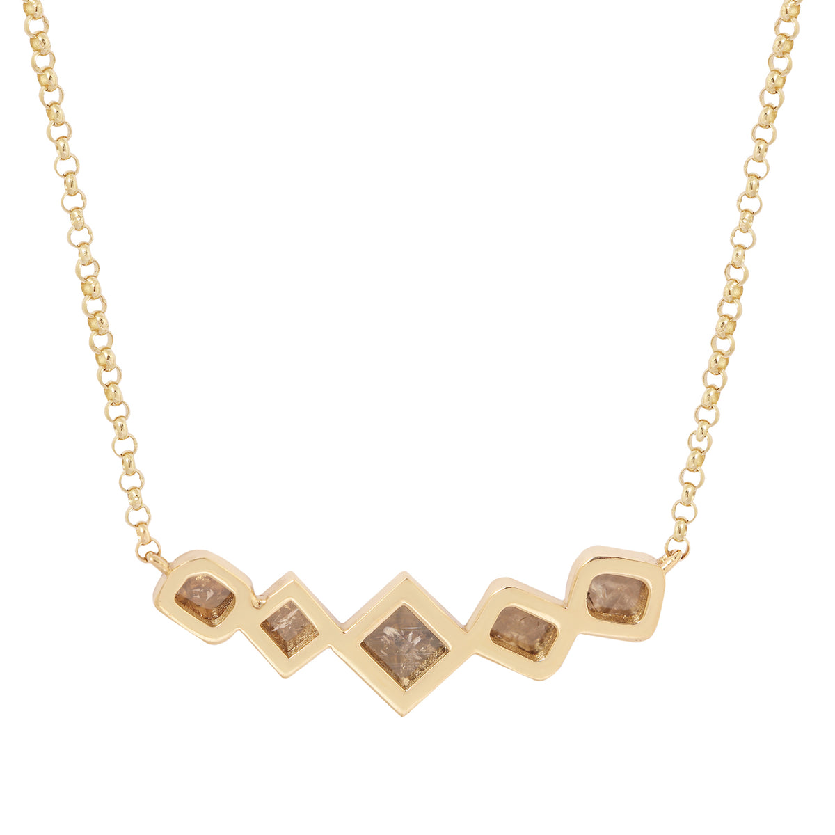 Pyramid Peaks Diamond Necklace