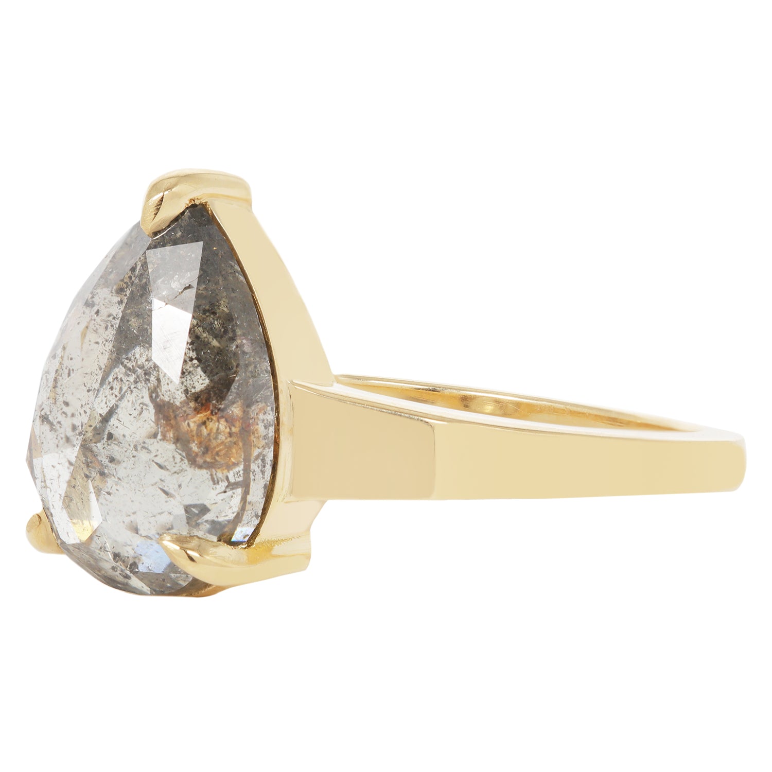 Glacier Gray Pear Diamond Ring