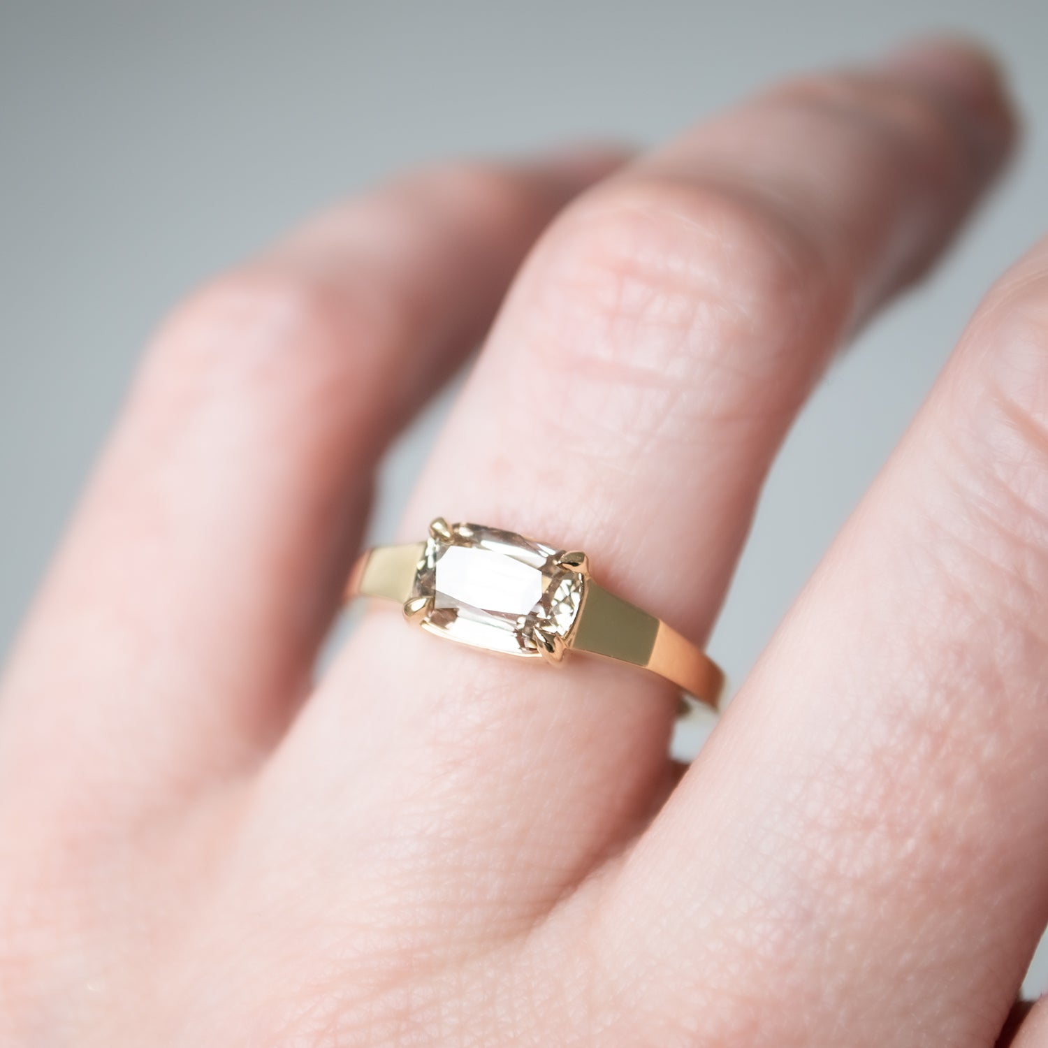 Fawn Cushion Cut Diamond Ring