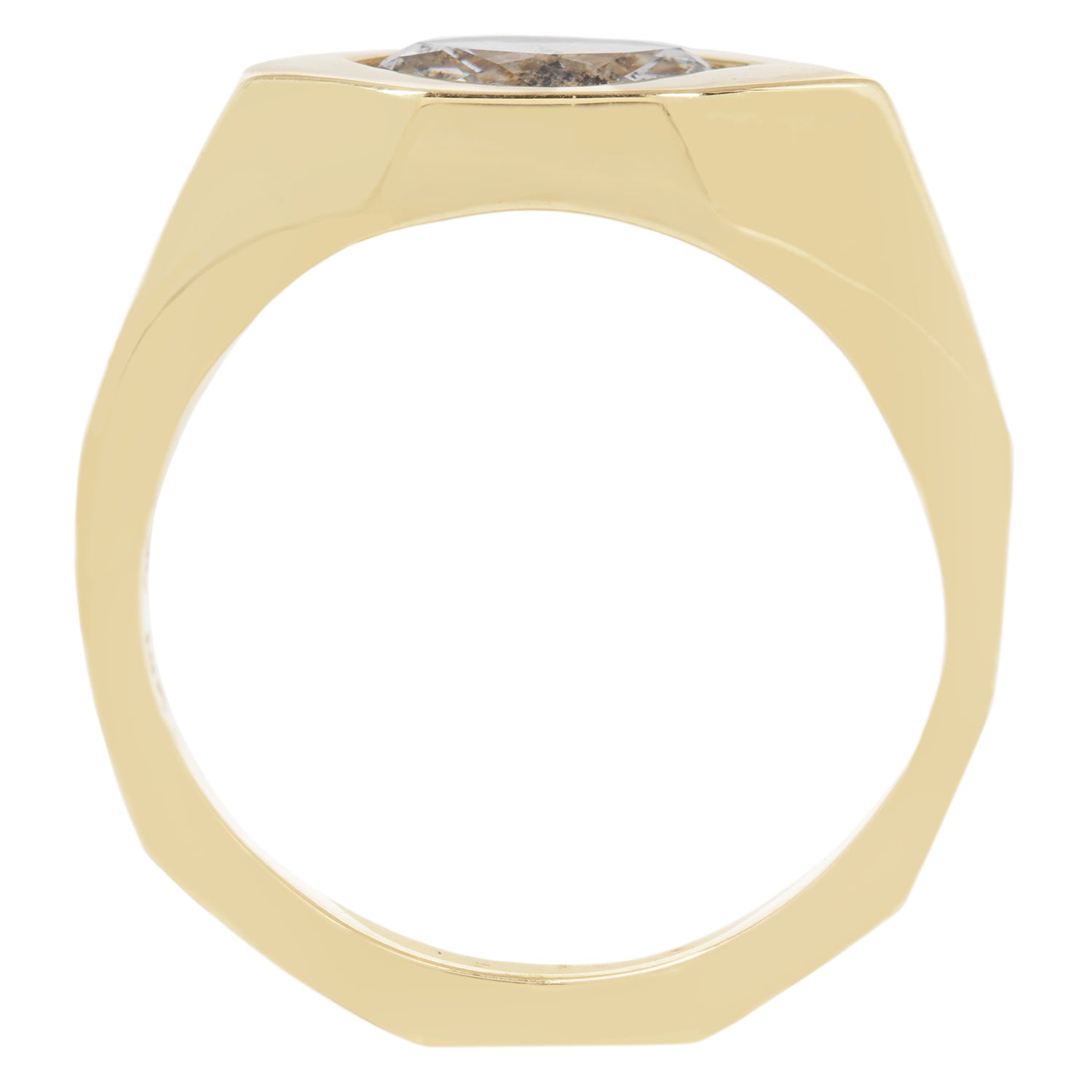 Speckled Eye Marquise Signet Ring