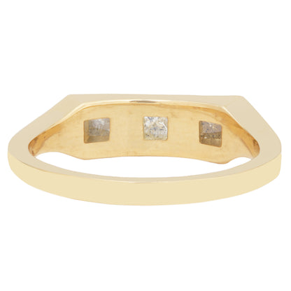 White Pyramid Guardian Bar Ring