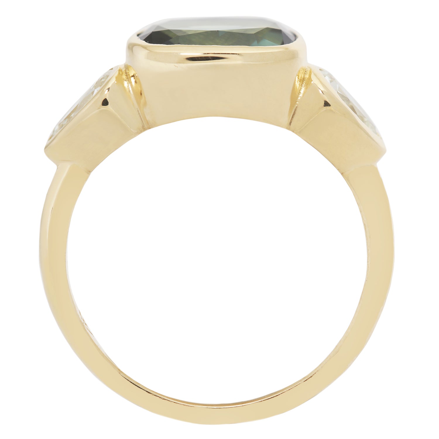 Eucalyptus Sapphire & Diamond Ring