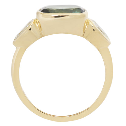 Eucalyptus Sapphire & Diamond Ring