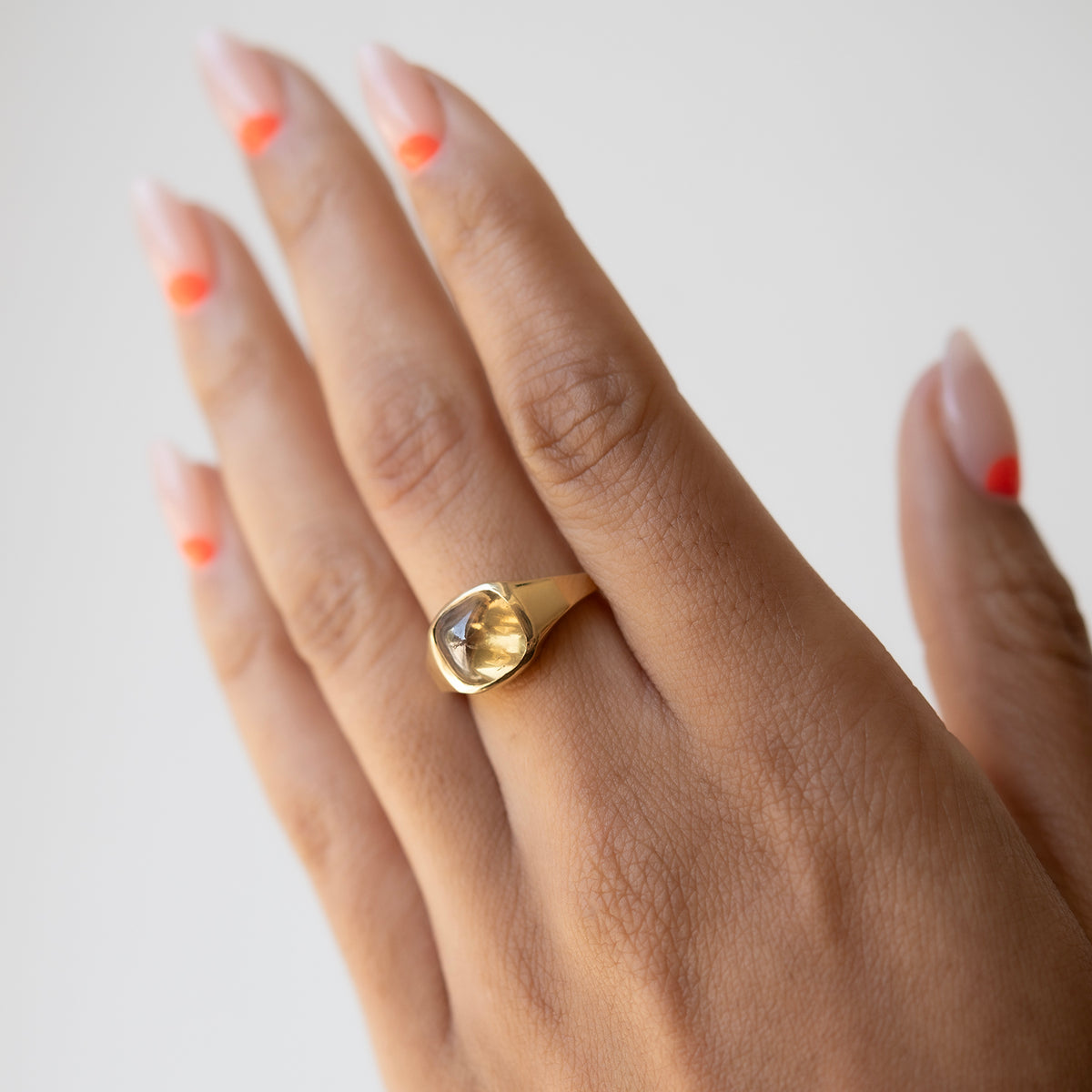Golden Canyon Diamond Signet Ring