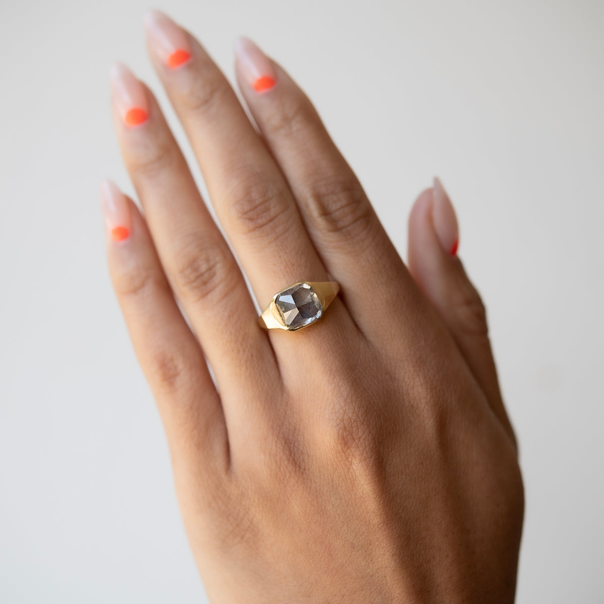 Stardust Diamond Signet Ring