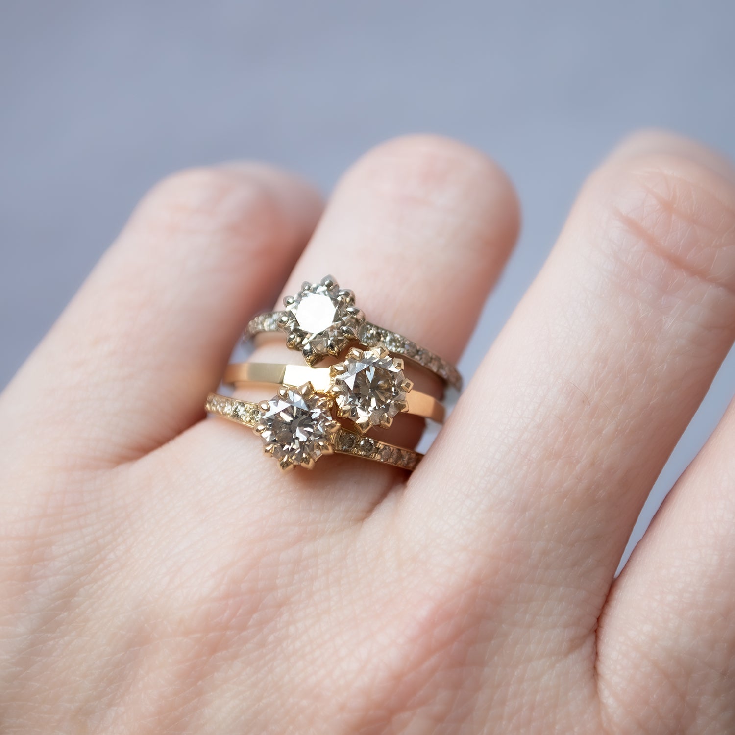 Champagne Diamond Soirée Ring