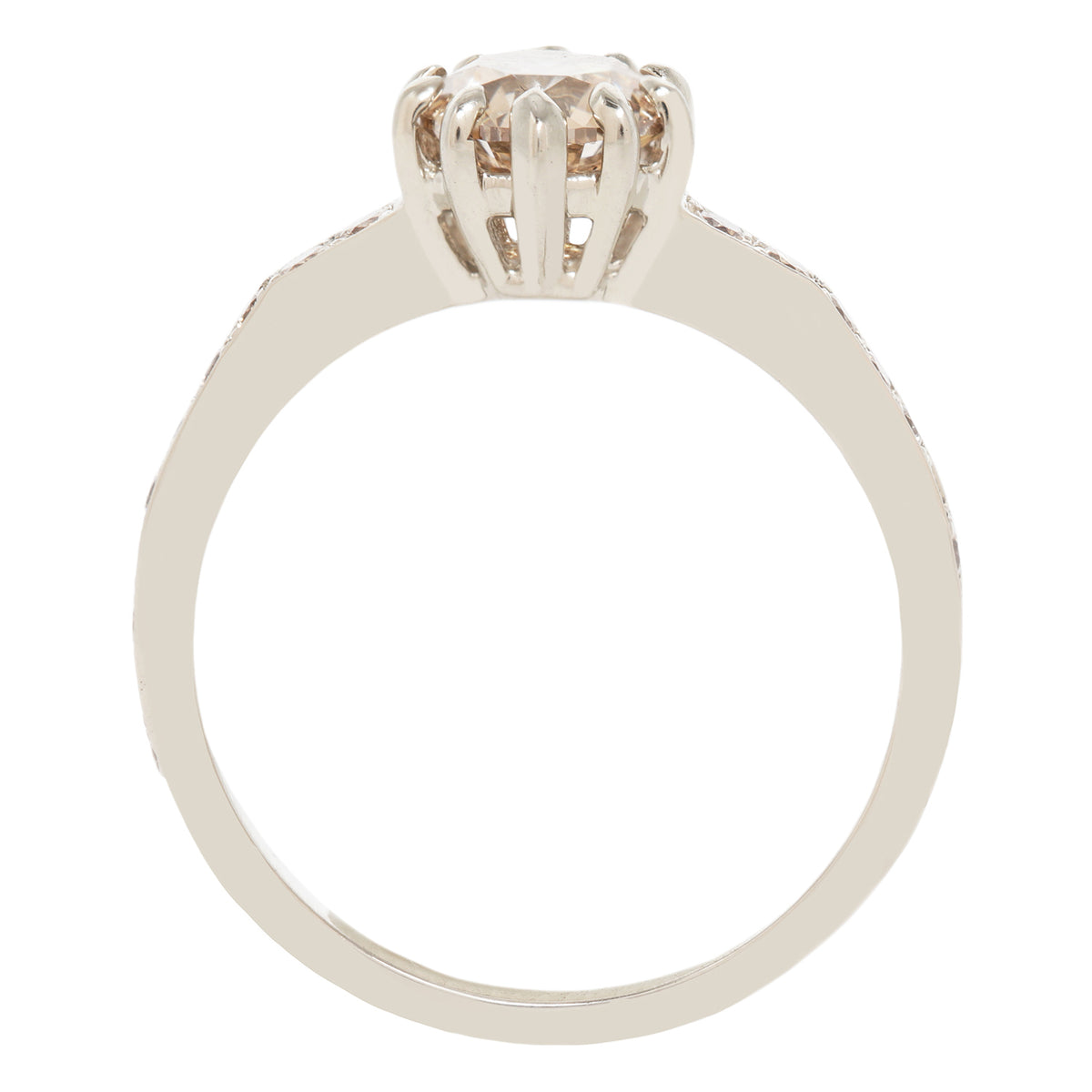 Champagne Pavé Diamond Soirée Ring
