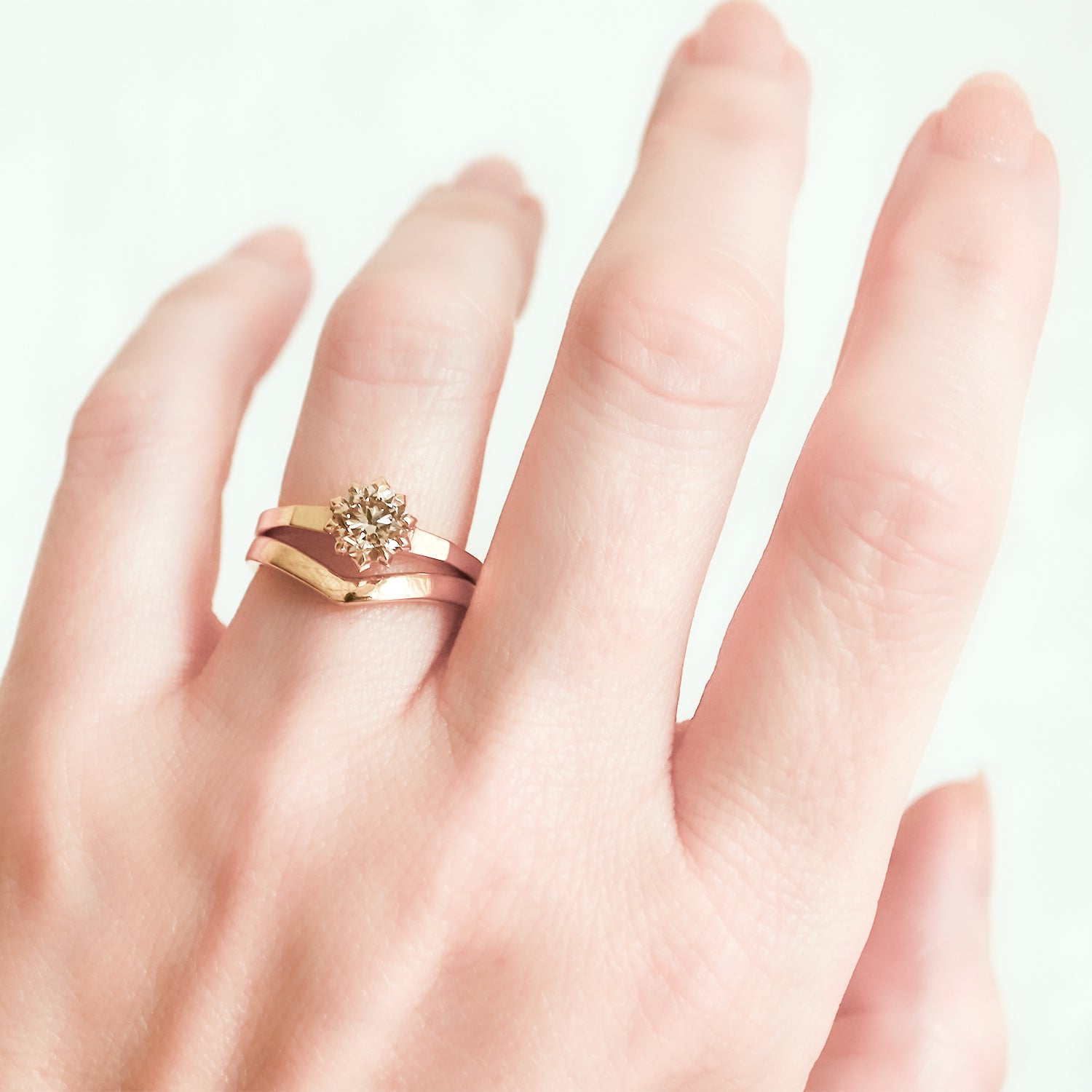 Champagne Diamond Soirée Ring