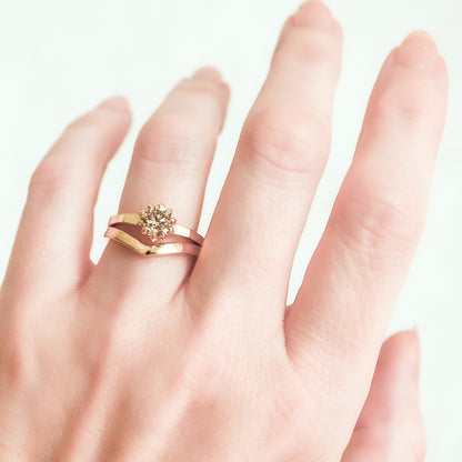 Champagne Diamond Soirée Ring