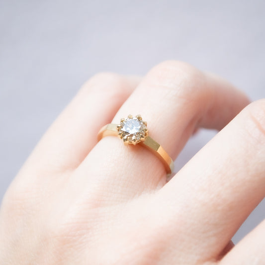 Champagne Diamond Soirée Ring