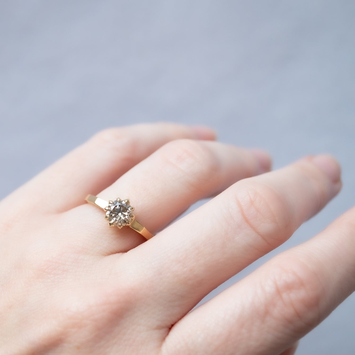 Champagne Diamond Soirée Ring