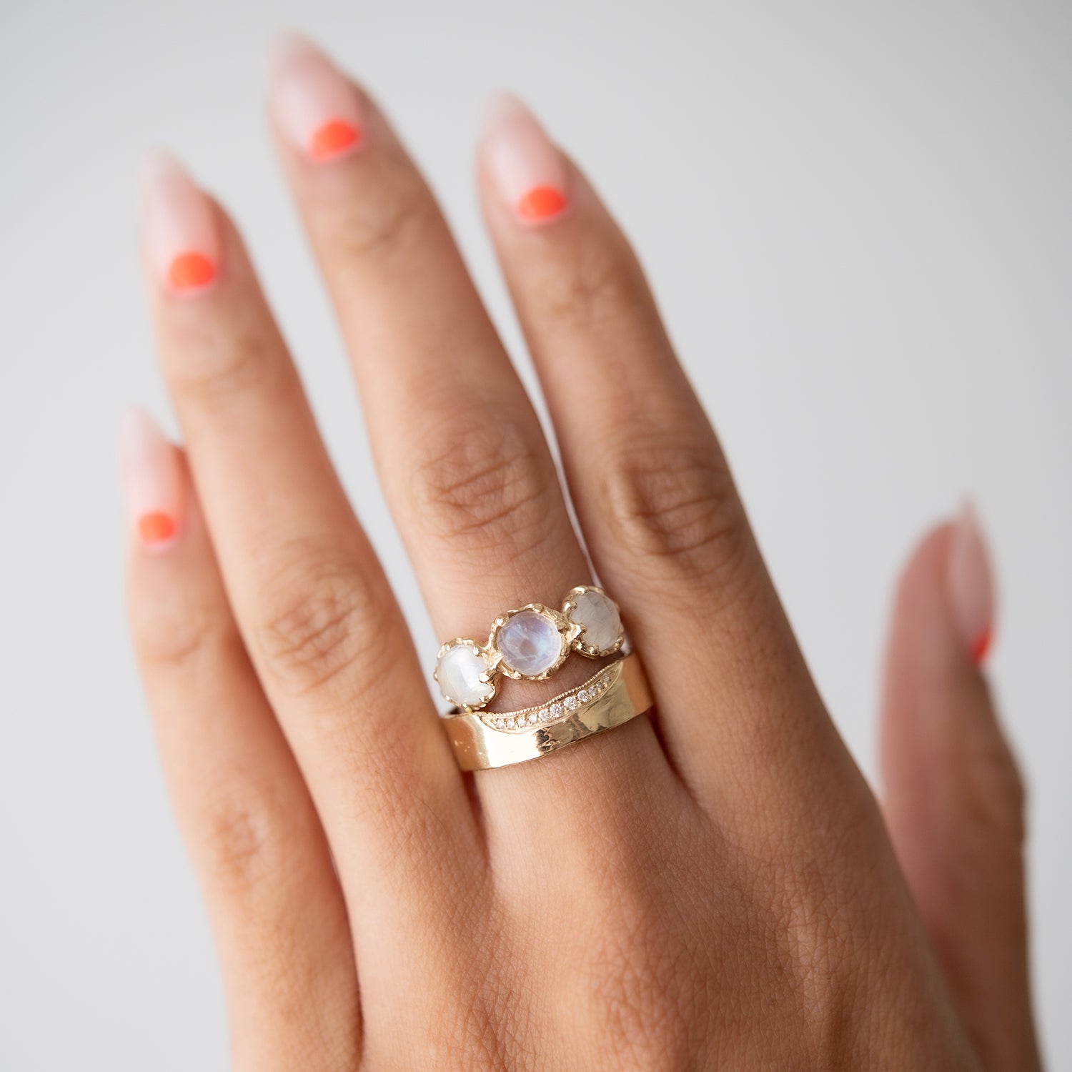 Haku Lei Moonstone Ring