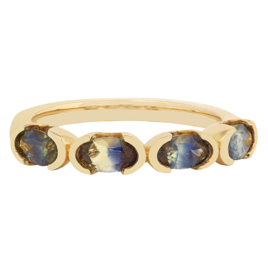 The Bi Color Inline Sapphire Ring