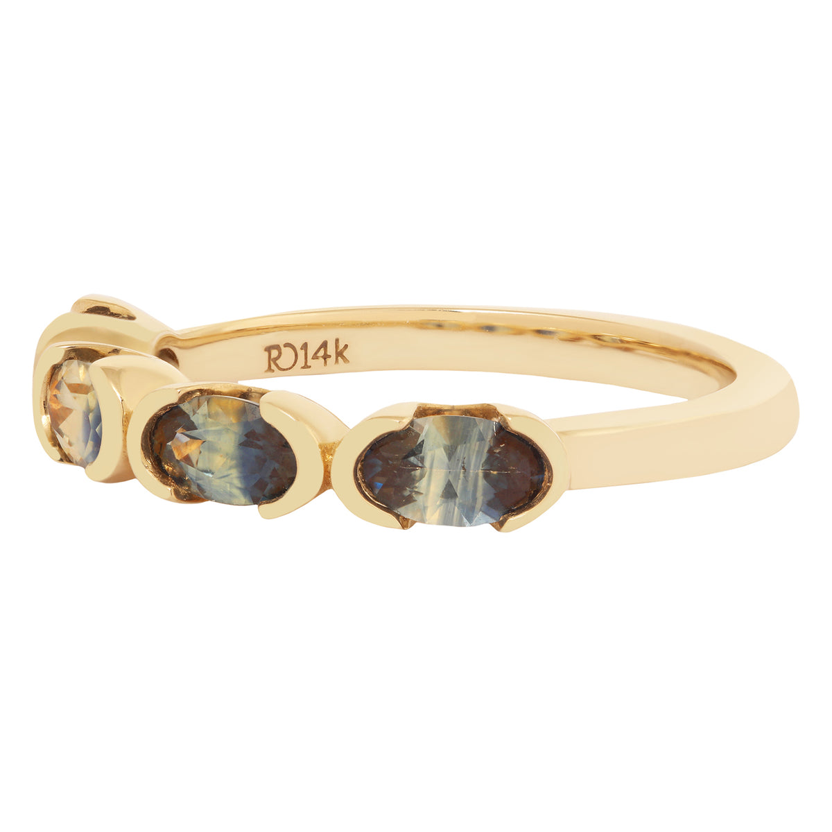 The Bi Color Inline Sapphire Ring