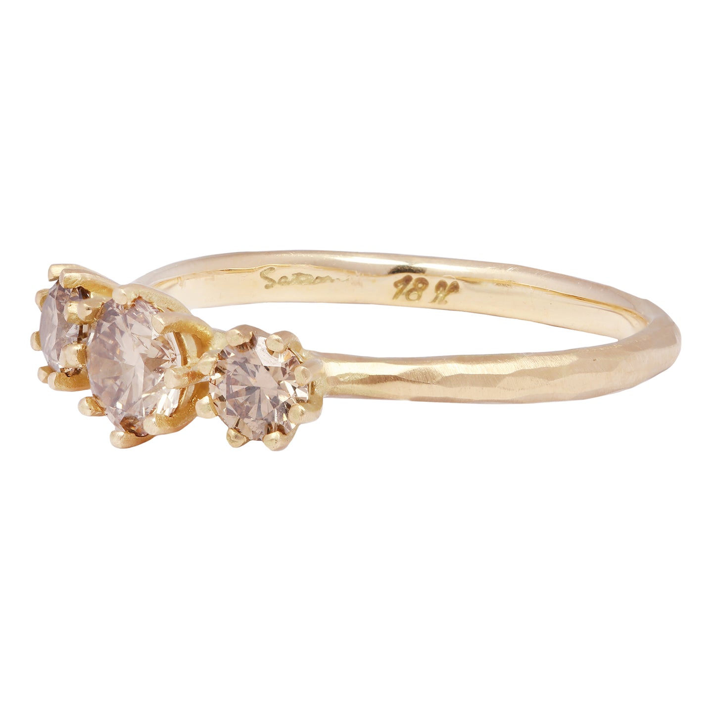 Triple Brown Diamond Blooming Ring