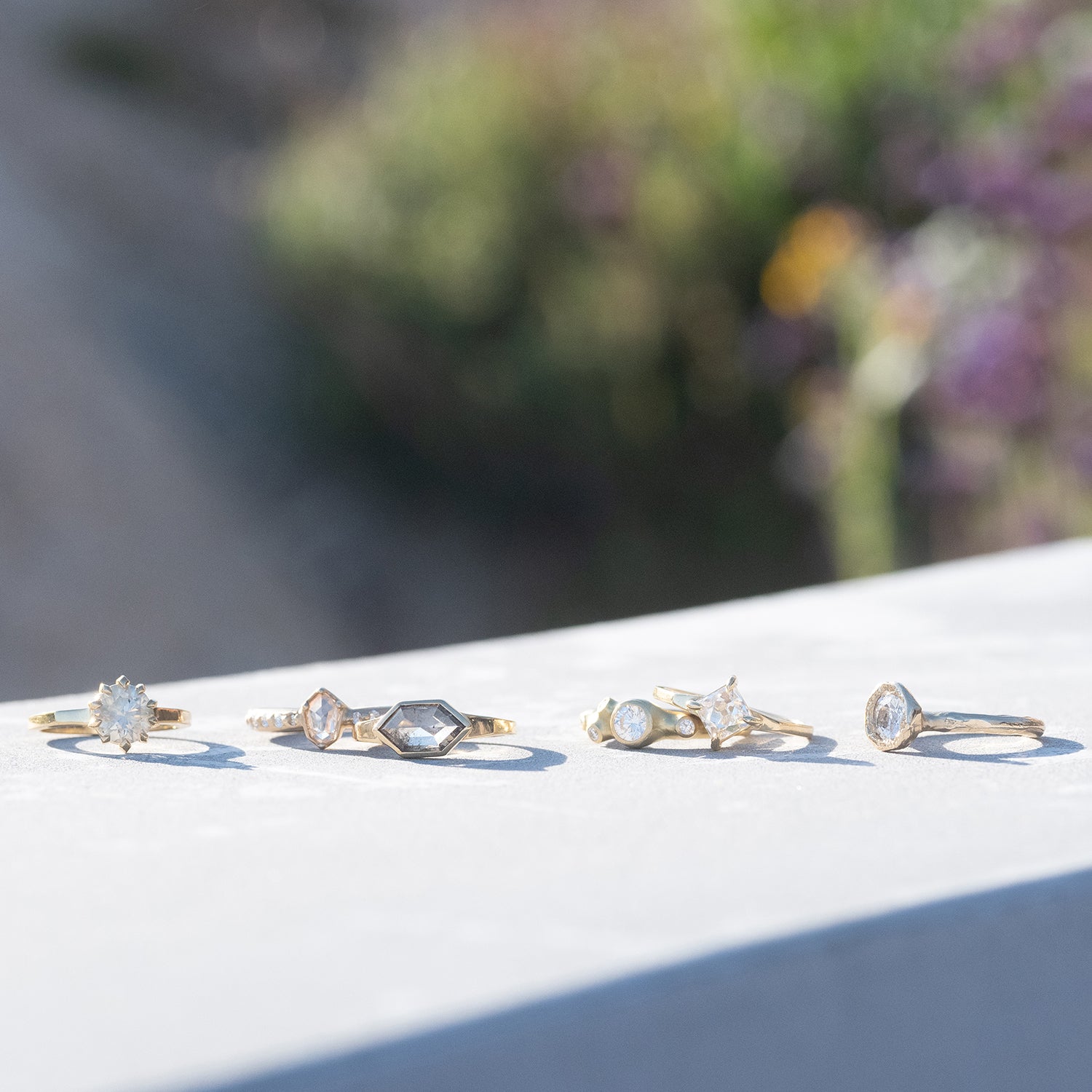 Solar Diamond Mirage Ring