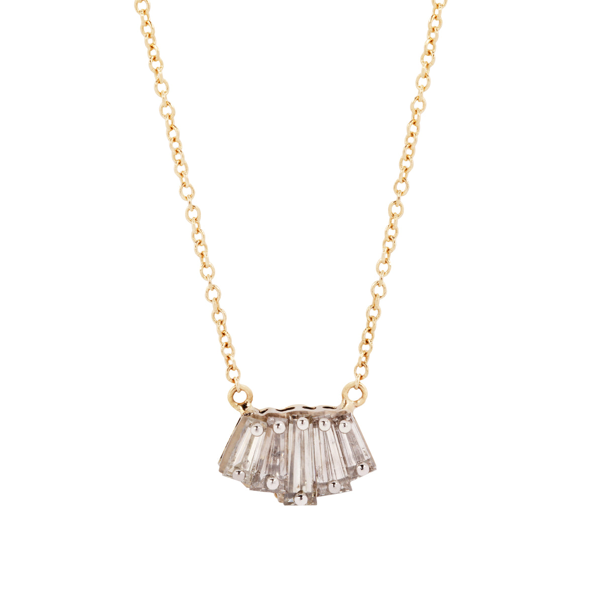 Baguette Beam Diamond Necklace