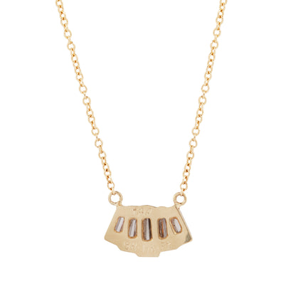 Baguette Beam Diamond Necklace