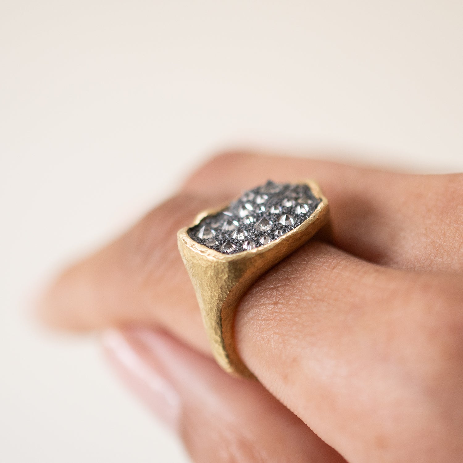 Inverted Diamond Relic Ring