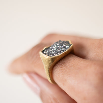 Inverted Diamond Relic Ring