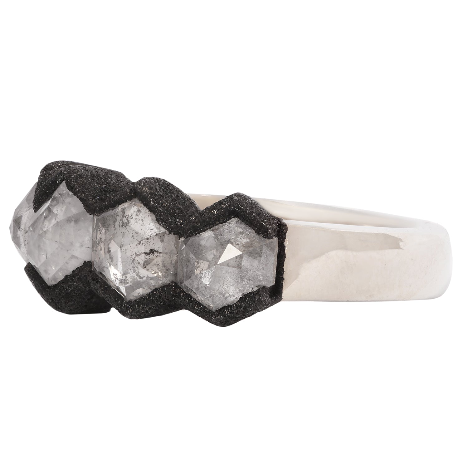 Celestial Hex Diamond Ring