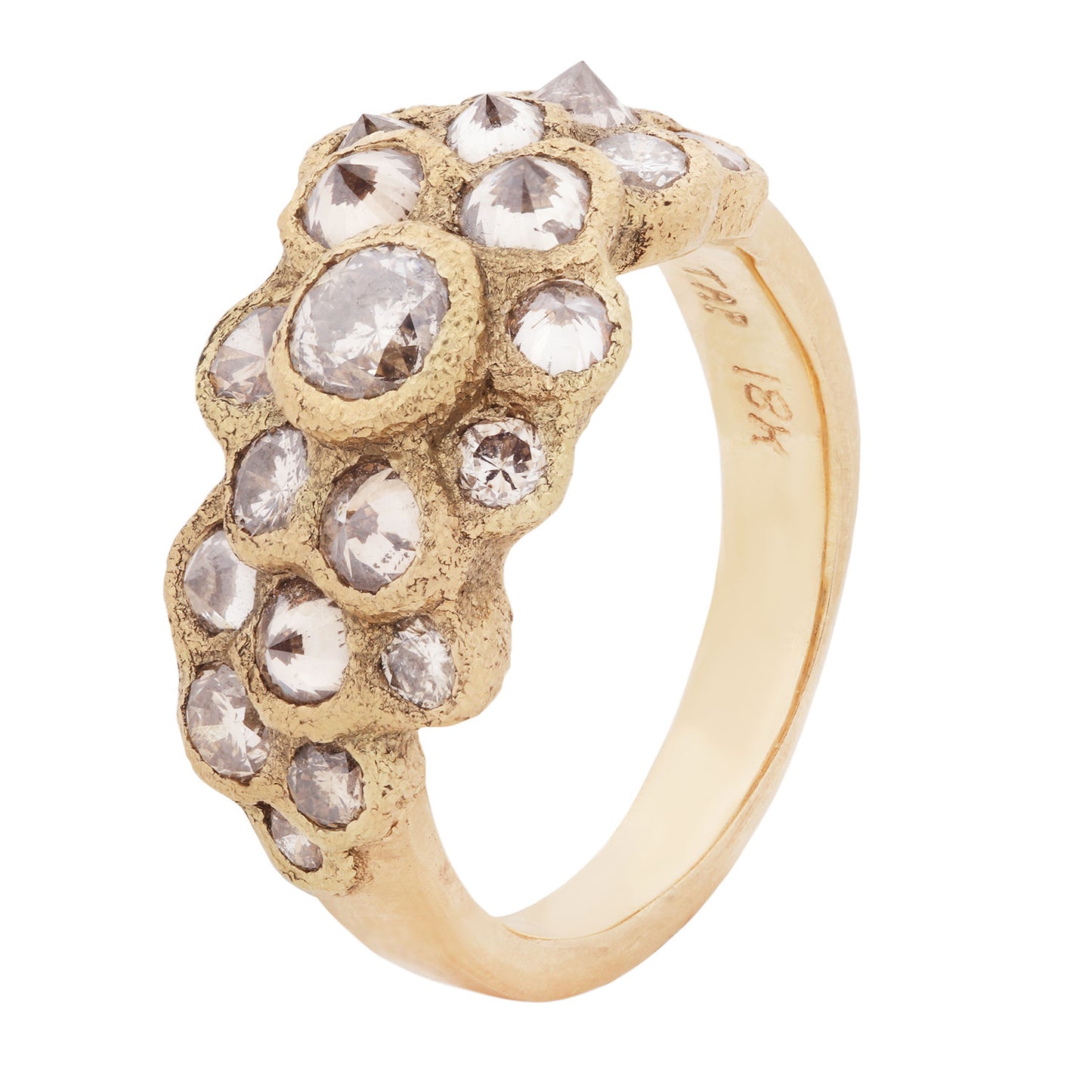 Diamond Bloom Cluster Ring