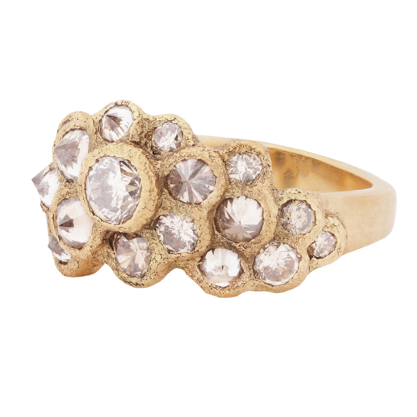 Diamond Bloom Cluster Ring