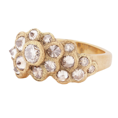 Diamond Bloom Cluster Ring