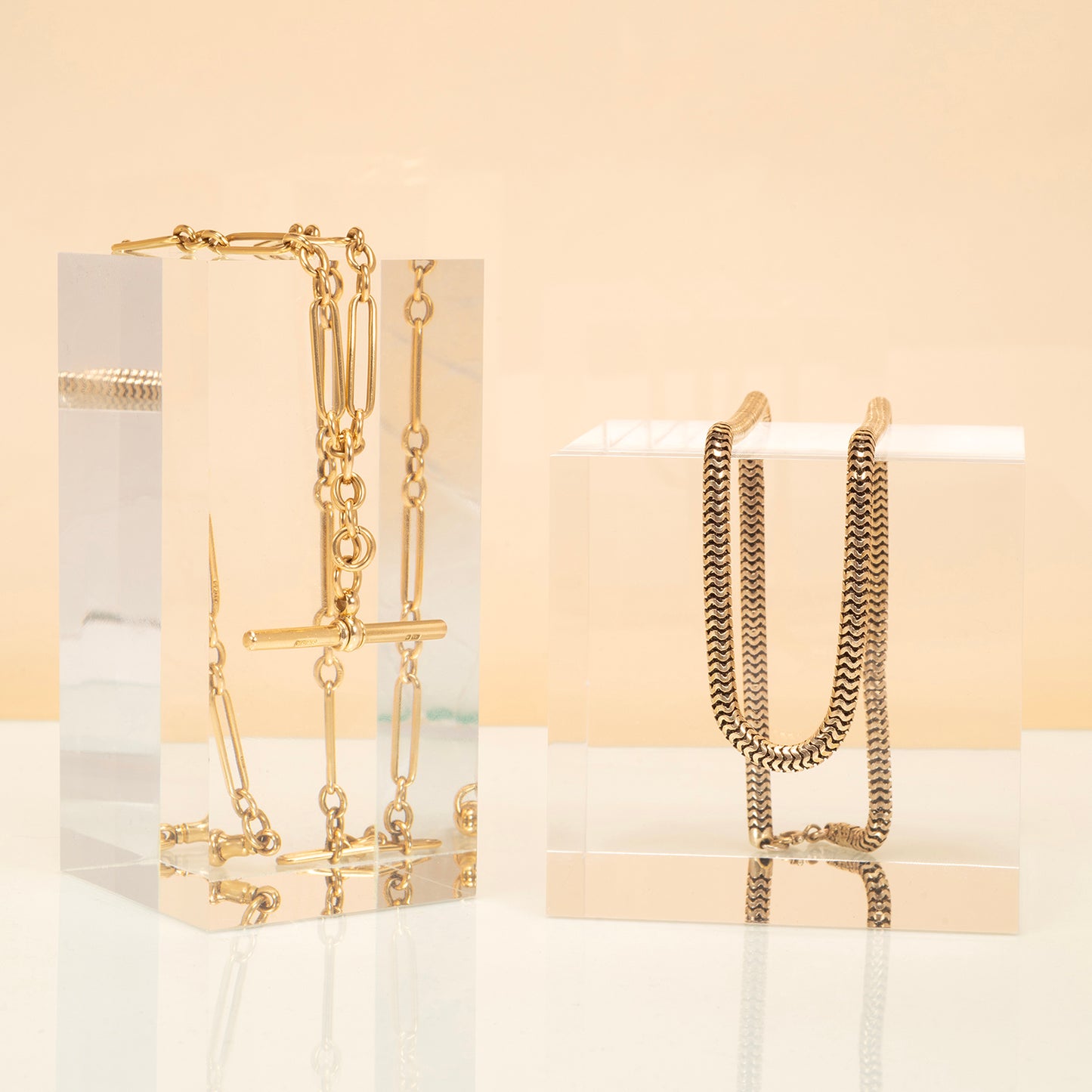 Golden Paperclip Albert Chain