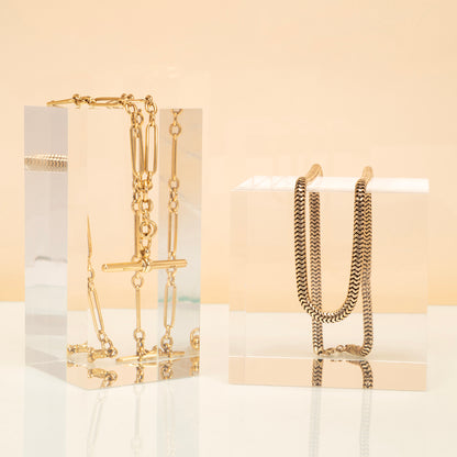 Golden Paperclip Albert Chain