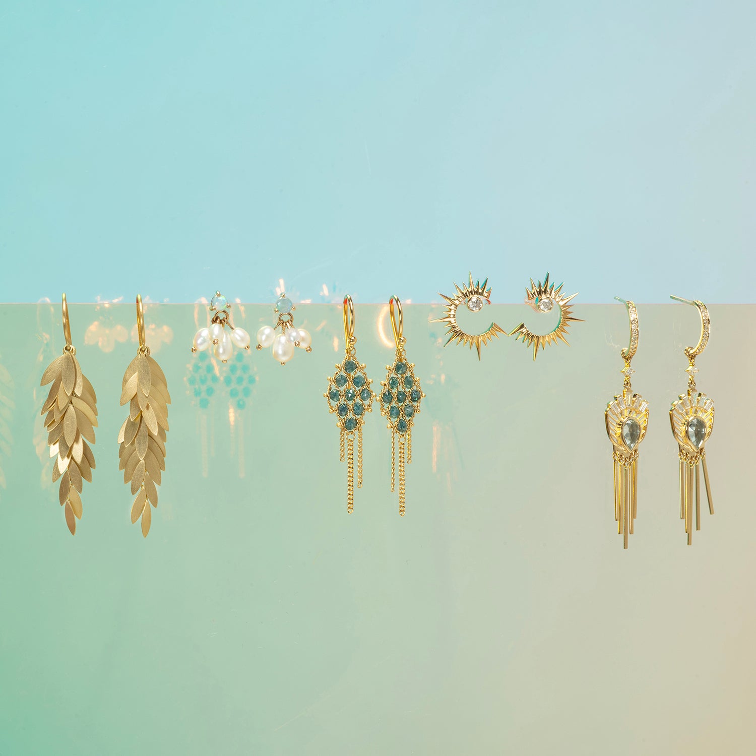 Sun & Moon Diamond Earrings