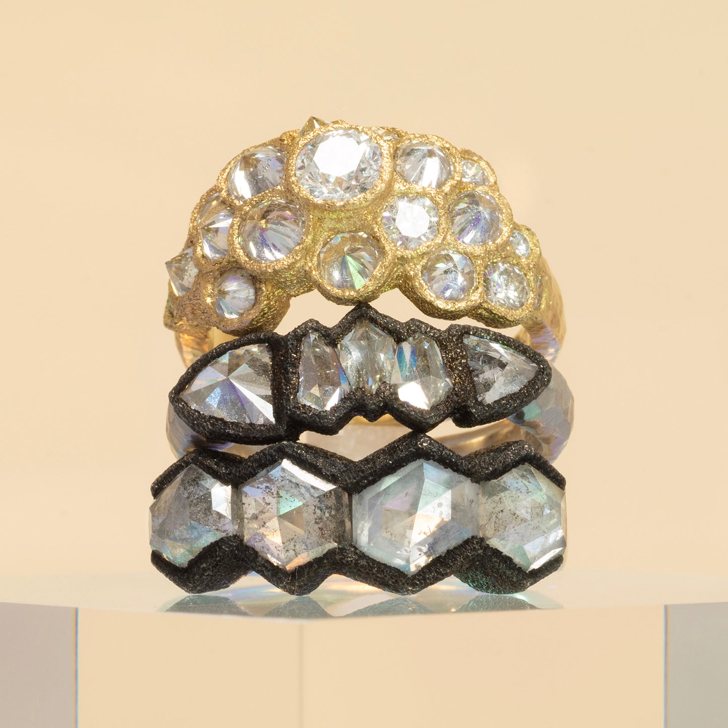 Celestial Hex Diamond Ring