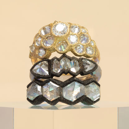Celestial Hex Diamond Ring