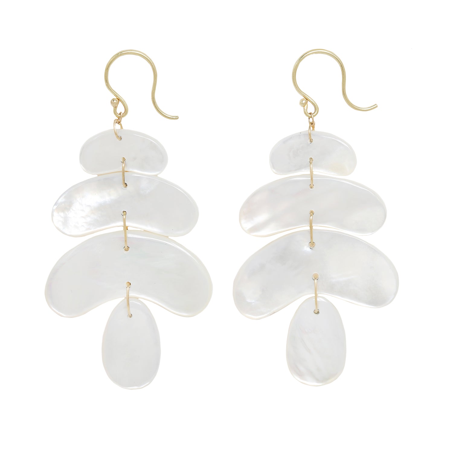 Small Mother of Pearl Totem Earrings