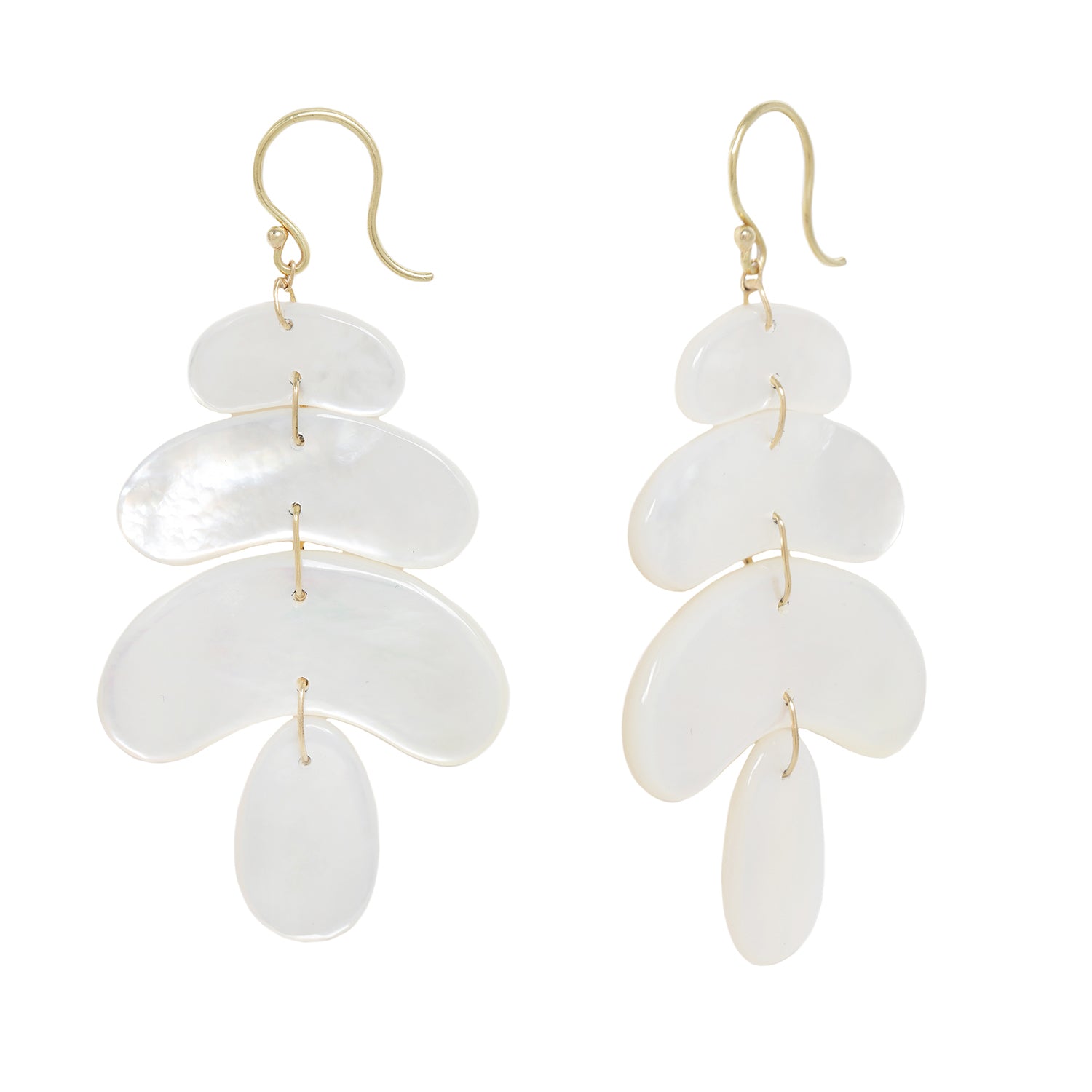 Small Mother of Pearl Totem Earrings