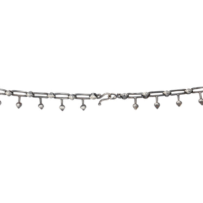 Silver Spikey Link Necklace