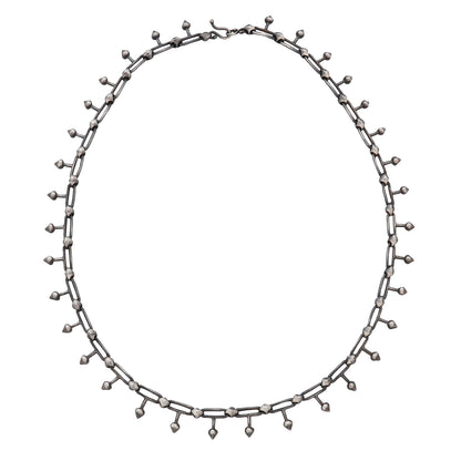 Silver Spikey Link Necklace