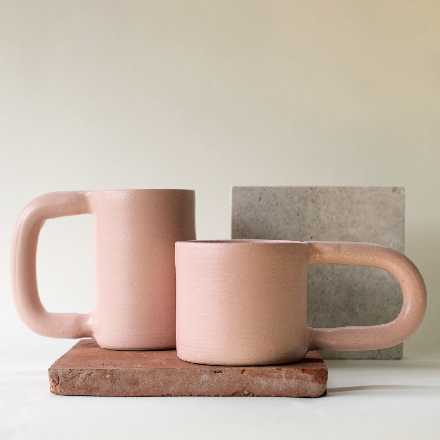Hand Built Short Ceramic Mug