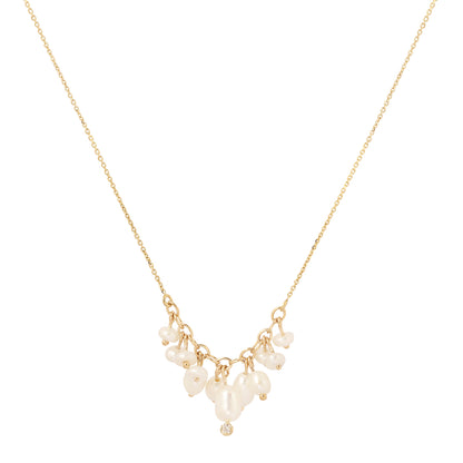 Shadow Diamond & Pearl Necklace
